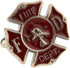 Fire Department Emblem Shield Cross FD Fireman Pair Cufflinks w/Presentation Gift Box Polishing Cloth...