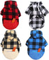 Big Dog Winter Coat Pet Plaid Hoodie Jacket Reversible Vest Cold Weather Dog Cat Clothes Pet Apparel for Medium Large Dogs Labrador Clothing (XX-L...
