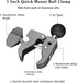 FANAUE Handlebar Base Mount Strong Rod Clamp with 1'' Ball for Rails 0.5" to 2.0" in Diameter, Compatible with RAM Mounts B Size Double Socket Arm...