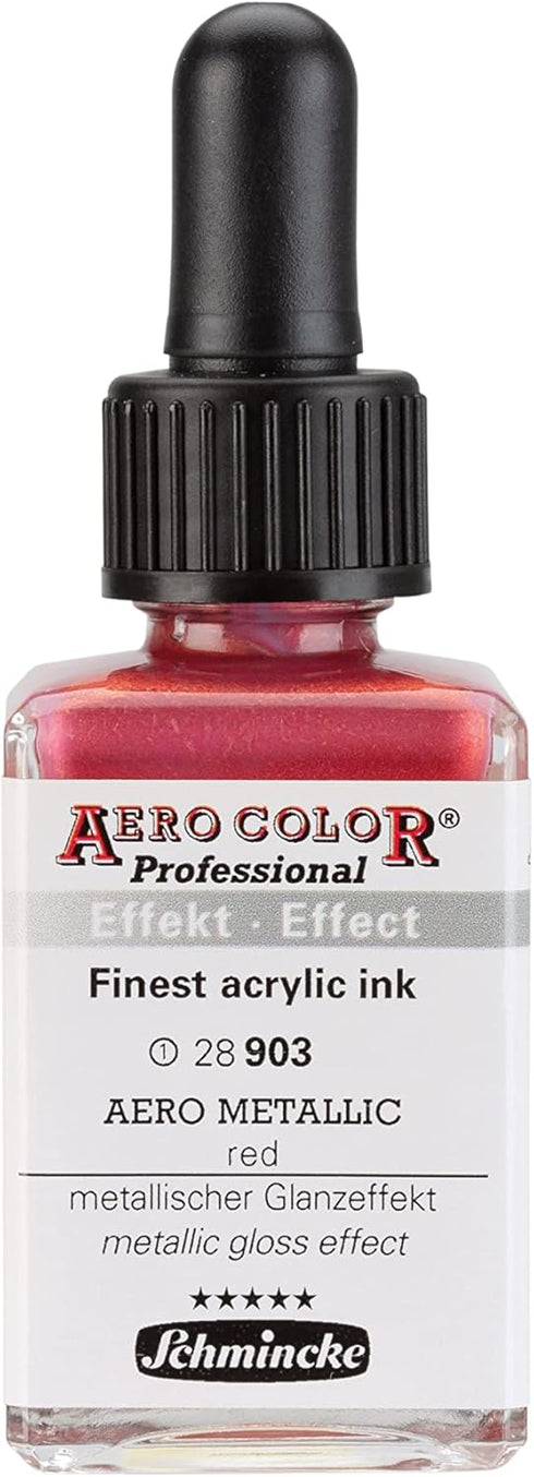 Schmincke - AERO COLOR® Professional - finest-fluid, high-color acrylic paint for acrylic painting, airbrush, mixed media, acrylic ink, AERO METAL...