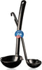 Soup and Sauce Ladle Set of 2 - Durable, Heat-Resistant Kitchen Utensils, Perfect for Serving & Cooking, Made in USA, Dishwasher Safe (Black)...