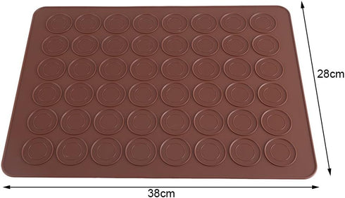 Silicone Macaron Baking Mats, 48 Cavities Silicone Mold Sheet Mat Macaroon Cookies Pastry DIY Bakeware Decorating Tools, Silicone Baking Mat Reusa...