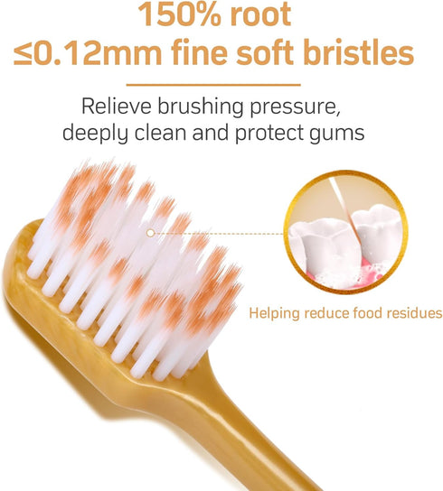 Adult Wide Head Soft Hair Toothbrush, Manual Toothbrush, Excellent Cleaning Effect for Large Head, Ultra Soft Brush Thread Can Effectively Clean S...