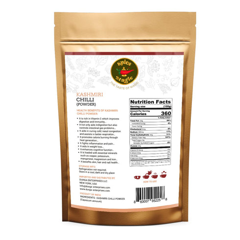 Spice Magic Ground Spices ~ 100% Pure, Aromatic & Natural I Gluten-Free I Non-GMO I Indian Origin (7oz (200g), Kashmiri Chilli Powder)...