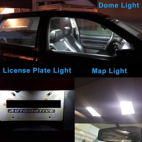 Serundo Auto BA9S Led Car Bulb BA9 1895 1891 53 57 Led Car Bulb, 2SMD 3030Chips 6000K White 47830 64111 3893 LED Car Bulb for Car Interior Dome Ma...