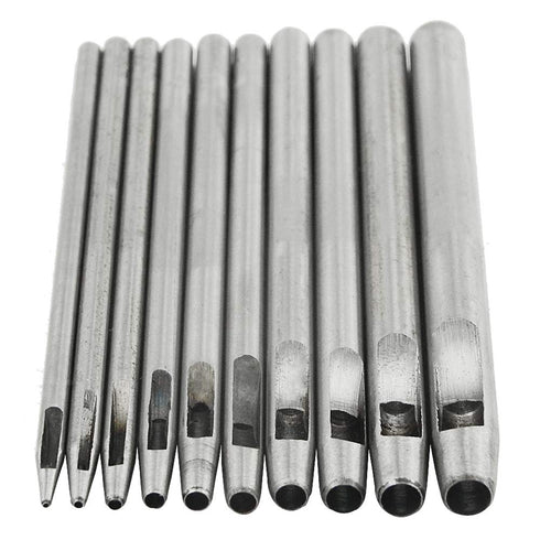 11 PCS Leather Hole Punch Tool Set with Hammer Hollow Punch Set for Leather Watch Bands Belts Canvas Paper Plastics(0.5mm-5mm)...