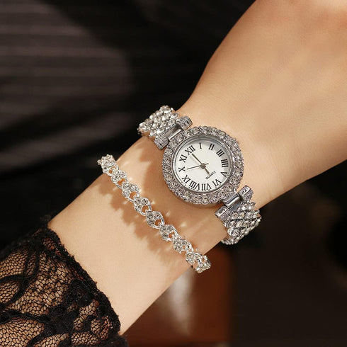 Weicam Elegant Women Crystal Bangle Analog Quartz Wristwatch...