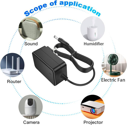 12V 3.5A Power Adapter AC 100V-240V Converter DC 12Volt 3.5Amp Wall Power Supply 12V 1000mA 1500mA 2000mA 3000mA 3500mA, for router speaker humidi...