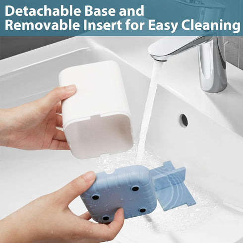 Boperzi Toothbrush Holders for Bathrooms Countertop Organizer, Toothbrush and Razor Holder Drainage, Anti-Slip Kids Toothbrush and Toothpaste Hold...