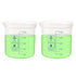Utile 2 Pcs Plastic Beaker Set of Vol.1000ml, Plastic Measuring Beaker For Lab Science with Blue Printed Graduation, 4007.0281.2...