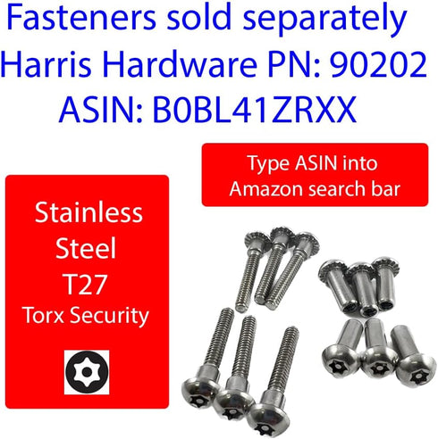 Harris Hardware TP5341-B Die Cast Zamac Chrome Plated Emergency Access Inswing Strike & Keeper For 1-1/4-inch Thick Square Edge Partition......