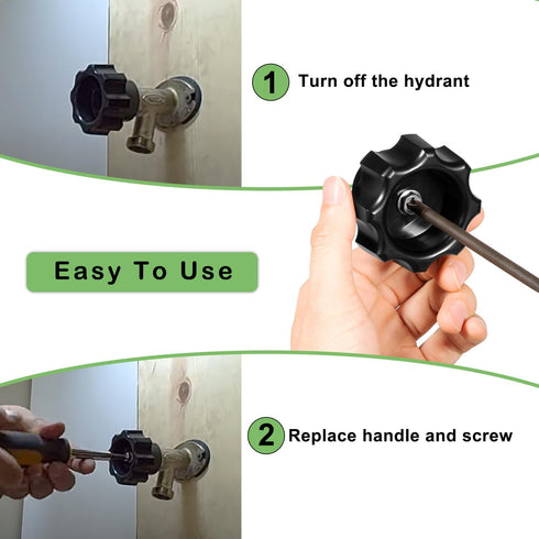 Bonbo Replacement for 630-7965 Wall Hydrant Handle Kit, for 300/400/500 Series Mansfield Wall Hydrant, Wheel Shaped Handle...