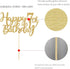 Gold Glitter Happy 7th birthday cake topper, Gold 7 years old birthday party decorations, girl or boy birthday cake toppers...