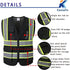 Reflective Safety Vest for Men Women with 5 Pockets and Zipper Front High Visibility Mesh Vest Hi Vis Construction Work Vest,Meets ANSI/ISEA Stand...