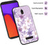 Phone Case for Blu view 2 with Lanyard Strap Girls Women Cute Slim Shockproof Protective Cover Case for Blu view 2/B130DL/B131DL - Purple Flower...