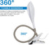 Desk lamp Eye-Caring Table Lamps, 360°Rotation Gooseneck Clip on Lamp Reading Light, Portable Reading Book Light, Clamp Light, Study Desk Lamps fo...