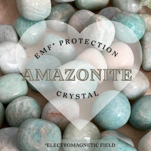Grips by CRYSTALFY Amazonite Natural Edge Crystal Phone Grip & Phone Stand Authentic Natural Gemstone Swappable Top, Expandable Collapsible Holder...