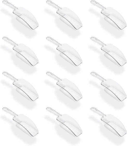 Super Z Outlet 5.5" Mini Acrylic Plastic Kitchen Scoops for Weddings, Candy Dessert Buffet, Ice Cream, Protein Powders, Coffee, Tea (Clear)...