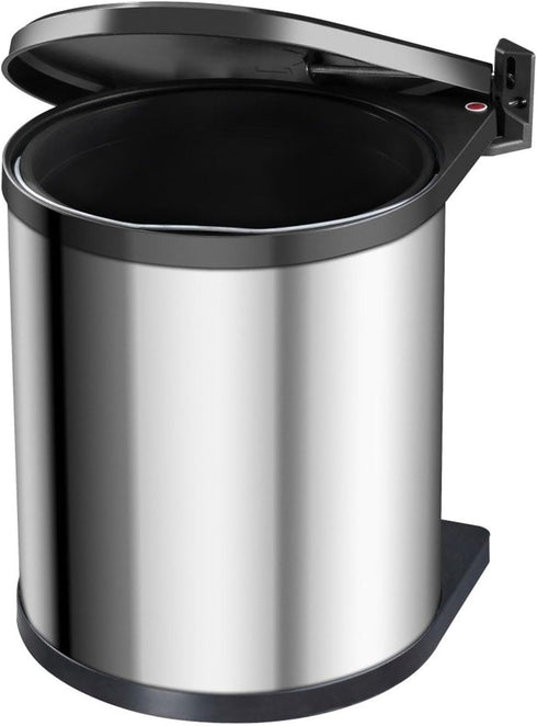 Hailo Compact-Box M Trash Can, 4 Gallon, Lid-Lift, Small Kitchen Bin, Stainless Steel...