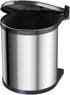 Hailo Compact-Box M Trash Can, 4 Gallon, Lid-Lift, Small Kitchen Bin, Stainless Steel...