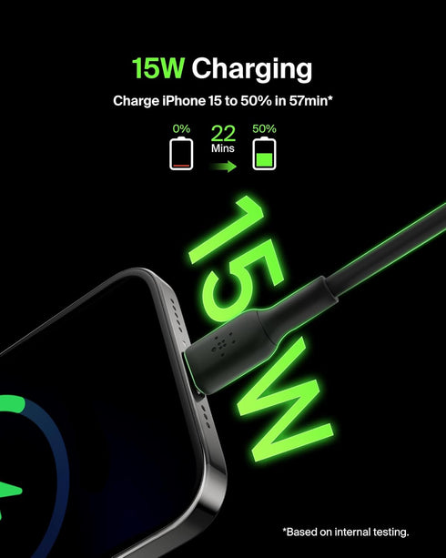 Belkin BoostCharge USB-C Cable (3M/9.8ft), USB-C to USB-A Cable, USB Type-C Cable for iPhone 15 Series, Samsung Galaxy S24, S24+, Note20, Pixel 8,...
