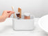 Brabantia Renew Bathroom Caddy (White) - Compartments for Toothbrushes, Toothpaste, Soap etc - Nonslip Base and Drainage Holes...
