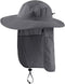 Home Prefer UPF 50+ Mens Wide Brim Fishing Hat with Neck Flap Sun Hat for Men Women Sun Protection Cap...
