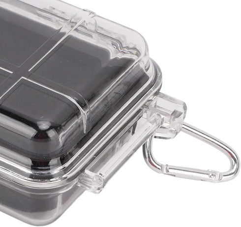 Waterproof Survival Storage Box Plastic Shockproof Box with Shock Absorption Liner Transparent Outdoor Dry Airtight Case for Camping Hiking(Transp...