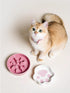 Ceramic Slow Feeder Dog Bowls Small Breed, 0.5 Cups Dog Food Dish for Fast Eaters, Puzzle Bowl for Small Dogs and Cats, 5.5 Inch-Pink...