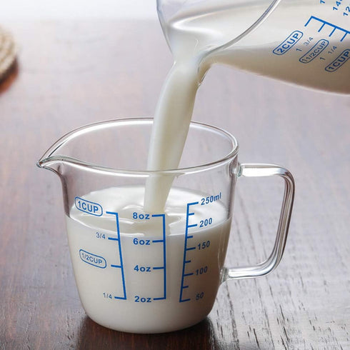 1 Cup glass measuring cup with Measurements, 250ML Milk Cups 8 oz...