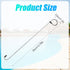 2pcs Swim Skimmer Basket Hook, 13.78in Long Stainless Steel Skimmer Basket Extension Handle Skimmer Lid Lifting Debris Removal Tool for Pool Maint...