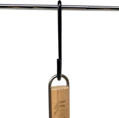 Huji Black S Shaped Heavy Duty Hanging Hooks for Kitchenware Pots Pans Utensils (Set of 6 Hooks)...