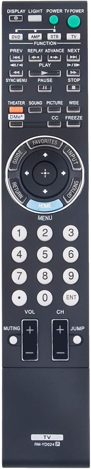 Allimity RM-YD024 Replaced Remote Control Fit for Sony TV KDL40VL160 KDL40XBR6 KDL-46VL160 KDL46Z4100/B KDL-55XBR8...