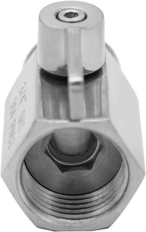 Stainless Steel Garden Hose Shut Off Valve 3/4" GHT Thread Heavy Duty Ball Valve Connector...