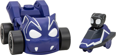 Marvel Spidey and His Amazing Friends Jump Attack Vehicle (Black Panther) - Jump Attack 2-in-1 Vehicle with Black Panther - Toys Featuring Your Fr...