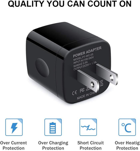 Fast Charger Block, Single Port USB Wall Plug for Phone 15 Charging Cubes 1A Power Adapter Compatible iPhone 16/15 Pro Max/14/13/12/11/XS/8,Samsun...