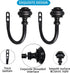 Curtain Holdbacks, 2Pcs Curtain Tiebacks Wall Mounted with Screws, Decorative Curtain Holders for Bedroom Livingroom Office Home,Black...