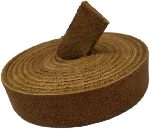 TOFL Genuine Top-Grain Leather Strap | 72 Inches Long | 3/4 Inch Wide | 1/8 Inch Thick (7-8 oz) | 1 Leather Strip for DIY Arts & Craft Projects, C...