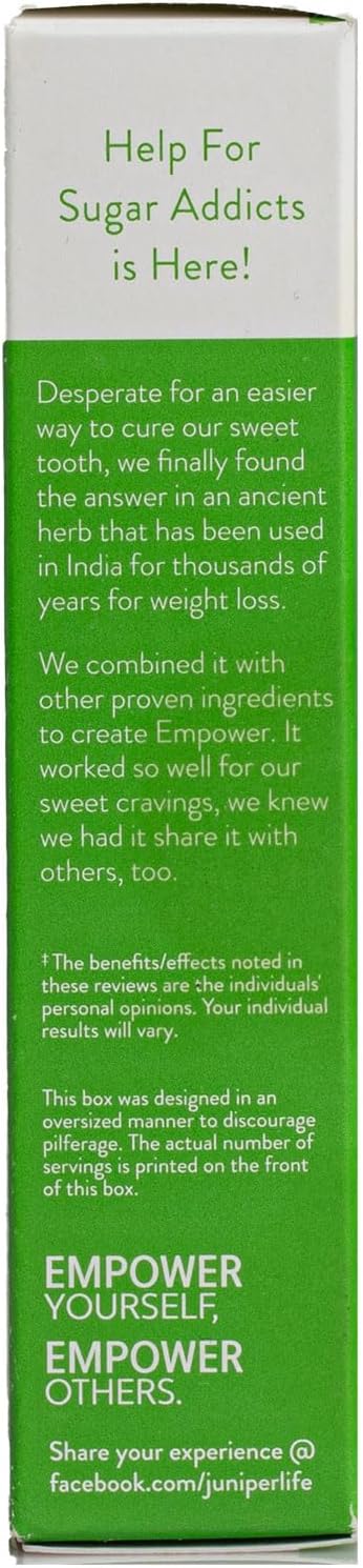 Empower - Instant Willpower™ for Sugar Cravings Appetite, Suppressant of Sugar Taste | Sugar Blocker w/Gymnema Sylvestre, 5HTP, Biotin, Chromium P...