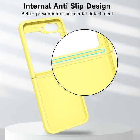 oakxco for Samsung Galaxy Z Flip 6 Phone Case Liquid Silicone, Thin Slim Soft Rubber Gel TPU Plain Simple Cover for Women Girl Cute, Matte Solid C...