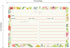 Modern Floral Recipe Cards / 50 Pack Of Double Sided Cooking Ingredients Cards / 6" x 4" Baking Directions Cards...