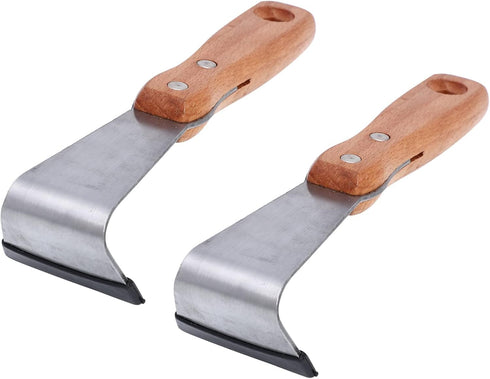 DOITOOL Felled Draw Shave Knife: 2pcs Bark Removal Tool Straight Drawing Knife Woodworking Tool Log Debarker Tool Bark Peeler Bark Stripping Tool...