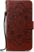 LEECOCO for Galaxy S10e Case Mandala Embossing Luxury PU Leather Flip Notebook Wallet Bookstyle Magnetic Stand Card Slot Folio Bumper Protection C...