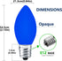 25 Pack C7 Multicolor LED Replaceable Bulbs – Dimmable Multicolor LED Christmas Lights Bulbs, 0.72W Indoor Outdoor Bulbs, Night Light, C7/E12, IP:...