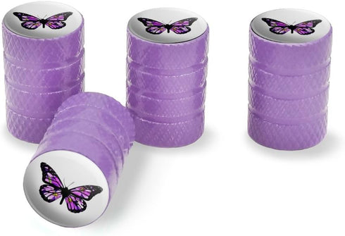 GRAPHICS & MORE Butterfly with Flowers Tire Rim Wheel Aluminum Valve Stem Caps...