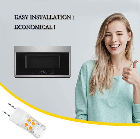 G8 LED Bulb 3W WB25X10019 Microwave Light Bulbs 20W Halogen Bulb Replacement for GE Microwave Oven T4 Bi-Pin Base 120V Natural White 4000K, 2-Pack...