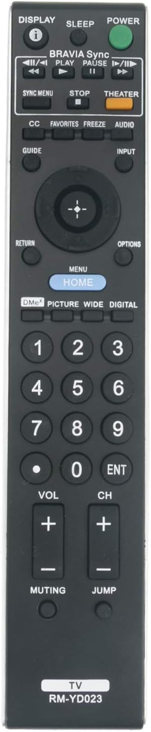 RM-YD023 Replacement Remote Control fit for Sony TV KDL-32VL140 KDL-32XBR6 KDL-37XBR6 KDL-40V4100 KDL-40V4150 KDL-40W4100 KDL-40WL140...