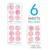 Pink Polka Dot Wall Decals 36pcs Watercolor Dots Wall Sticker for Kids, Baby Girls, Teens, and Nursery Room (6 Sheets) - Each Dot: 2.36 x 2.36 inc...