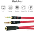 SaiTech IT 3.5 mm Exclusives Headphone Splitter for Computer 3.5mm to 2 Dual Mic Audio Y Splitter Cable Smartphone Headset to PC Adapter, Tablet (...