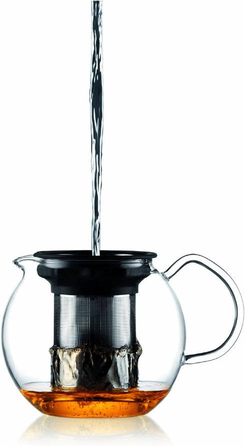Bodum 34oz Assam Glass Tea Press with Stainless Steel Filter, Brushed...